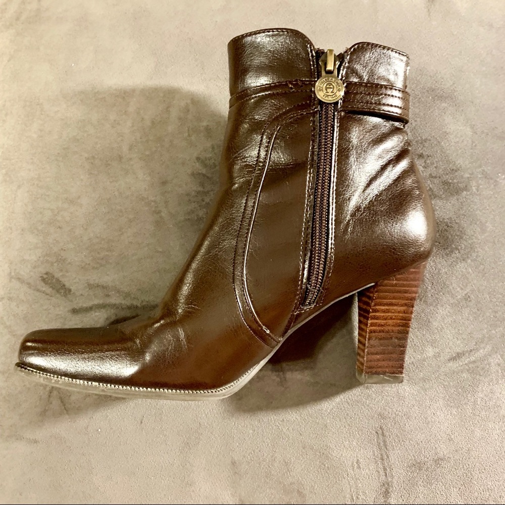 Etienne Aigner Crimson Heel Ankle Boots Booties - Picture 3 of 6